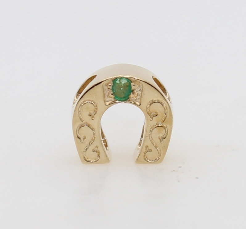 Estate Joshua Emerald Horseshoe Slide Spacer
